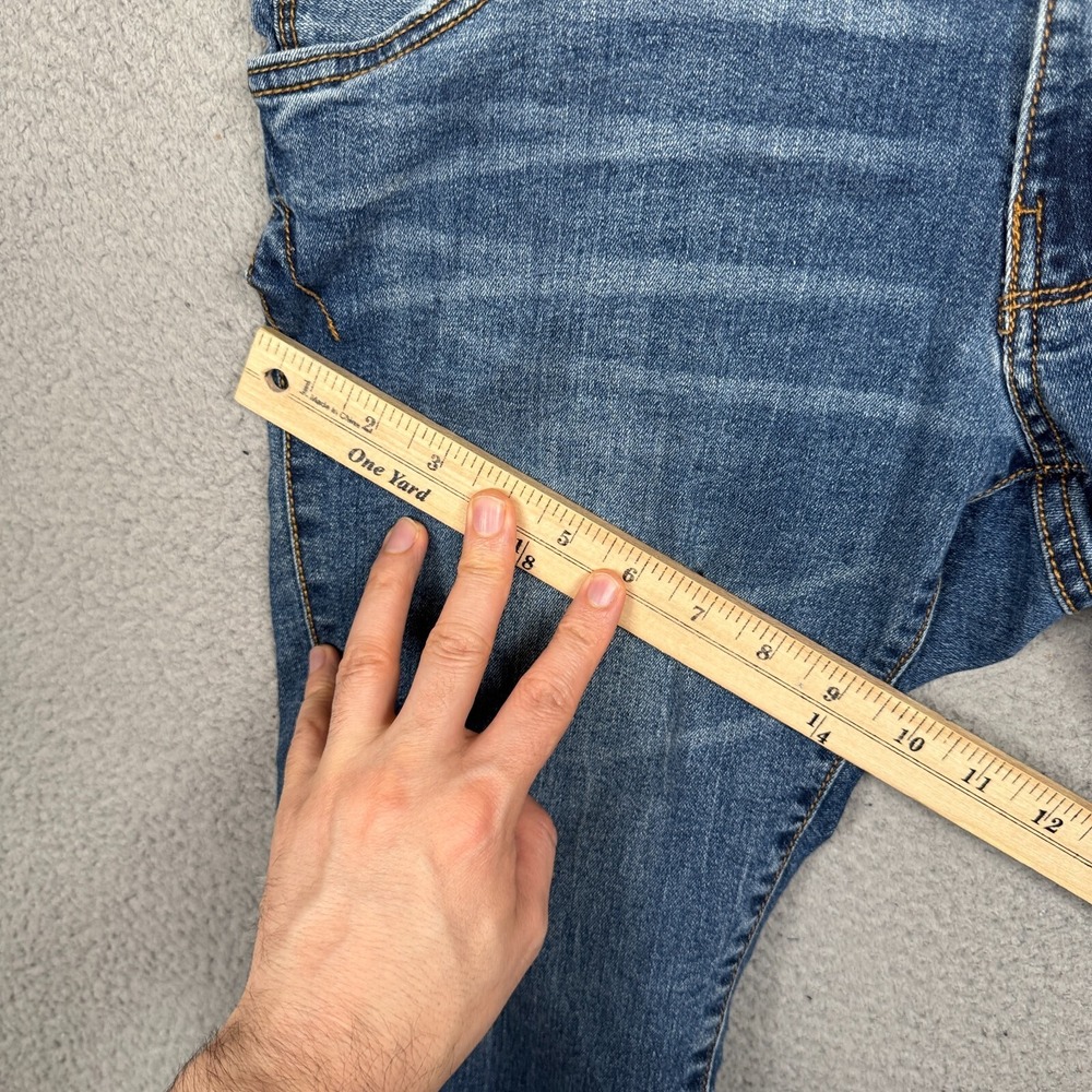 Triple Five Soul Shorts Men 32x13 Blue Medium Wash Jorts Denim Jean 555 Soul Y2K - Picture 12 of 15